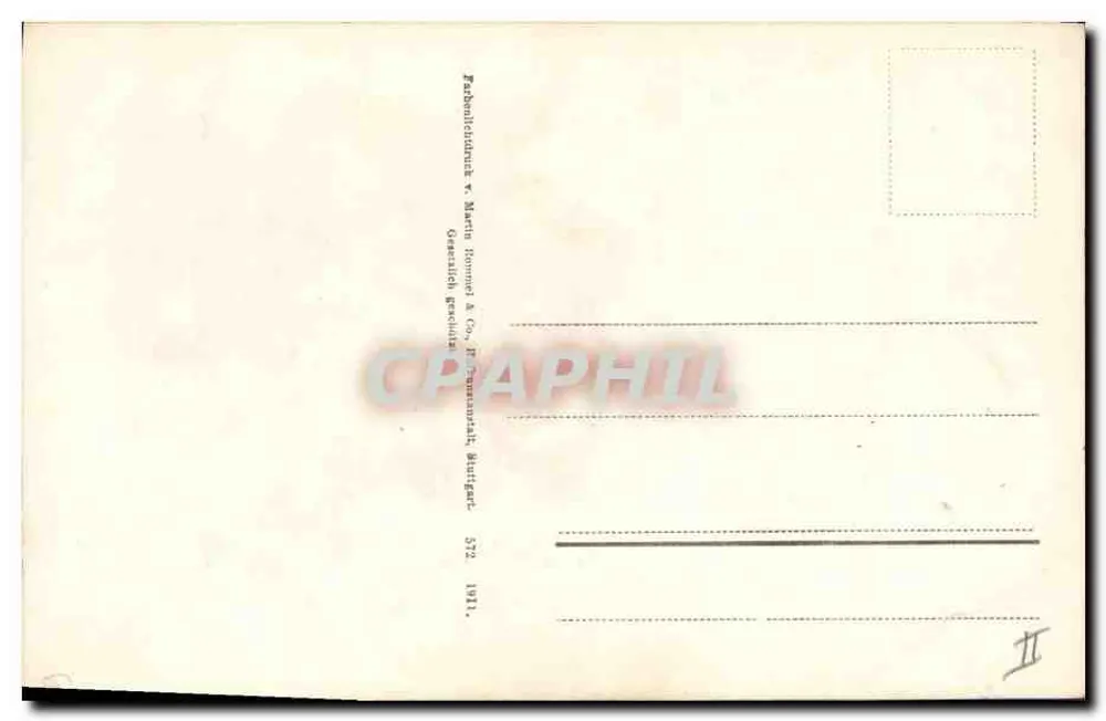 Flores de primavera — Narcisos, jasmins e flores brancas — Partheniculiculures v. Martin Hommet & Cie, Genebra, n° 372 - Verso