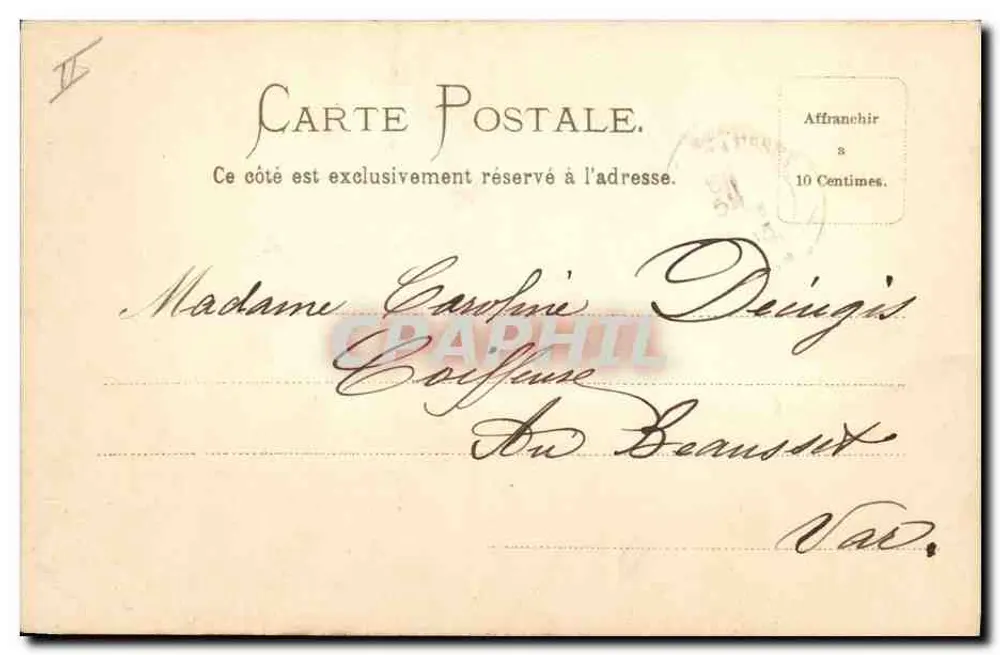 Violetas — lembrança — Toulon, Var - Verso