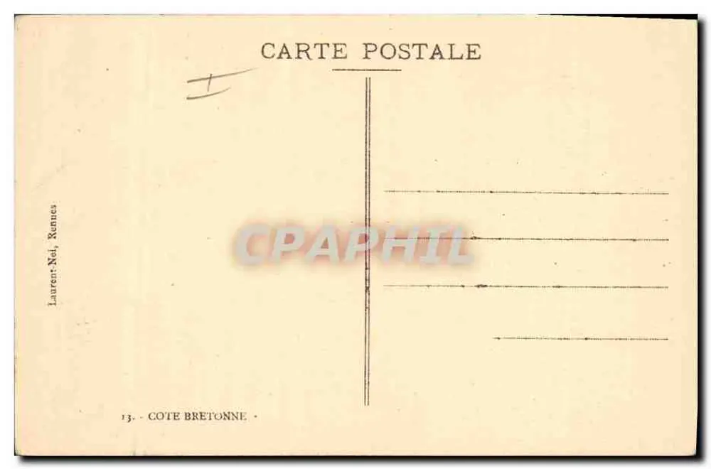 Farol da Côte Bretonne — editor Laurent-Noël, Rennes — n°13 - Verso