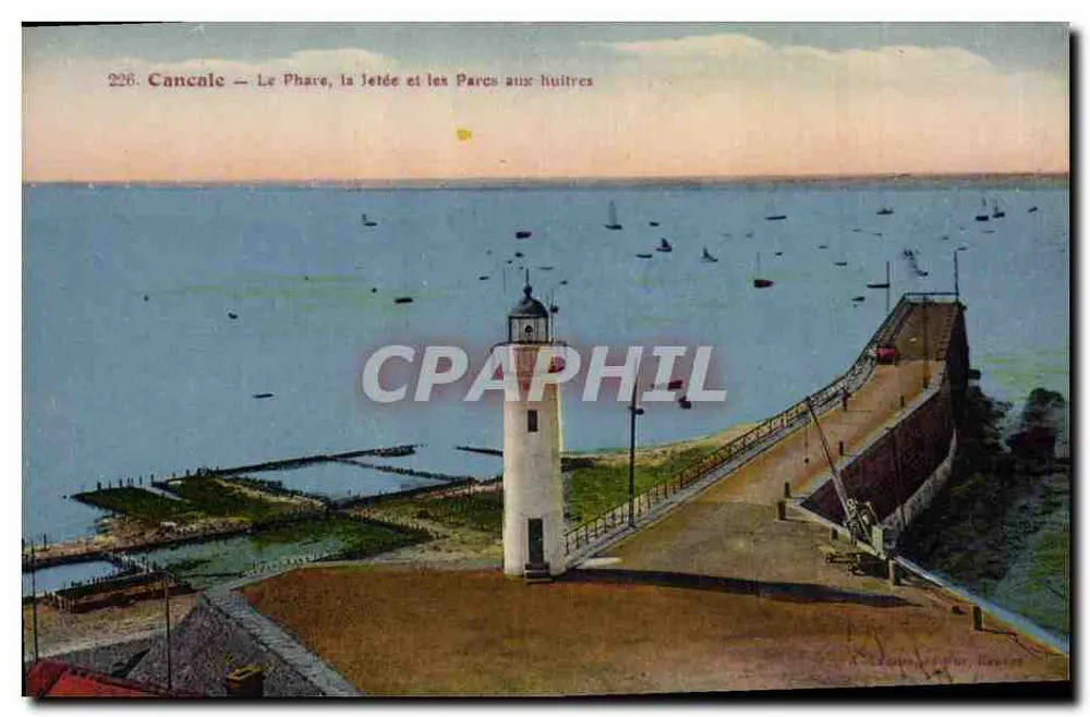 Cancale — Der Leuchtturm, die Mole und die Austernparks - Vorderseite
