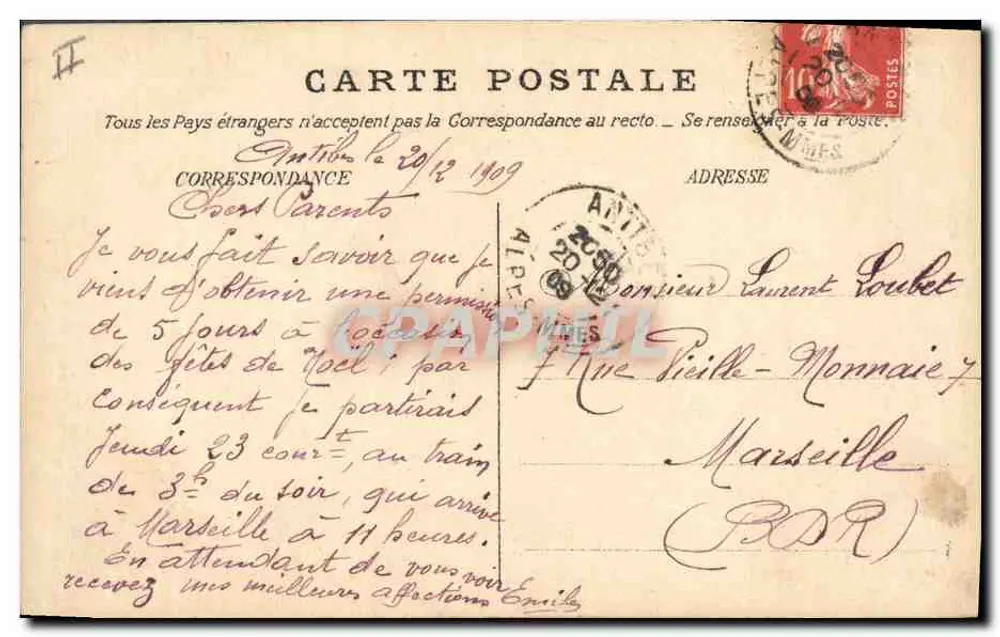 Antibes — O Farol — Editor Desconhecido, n° 24 - Verso