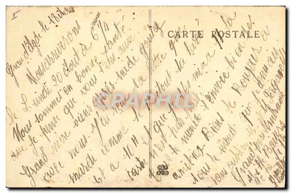 Le Grau d'Agde — Der Leuchtturm der Westmole an einem stürmischen Tag — unbekannter Verlag, Nr. 622 - Rückseite