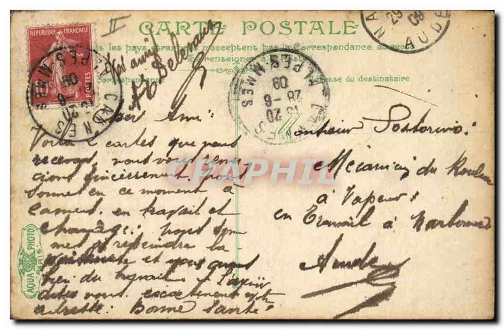 La Forge — scène de travail dans une forge maritime — La Vie du Marin, n° 2687 - Rückseite