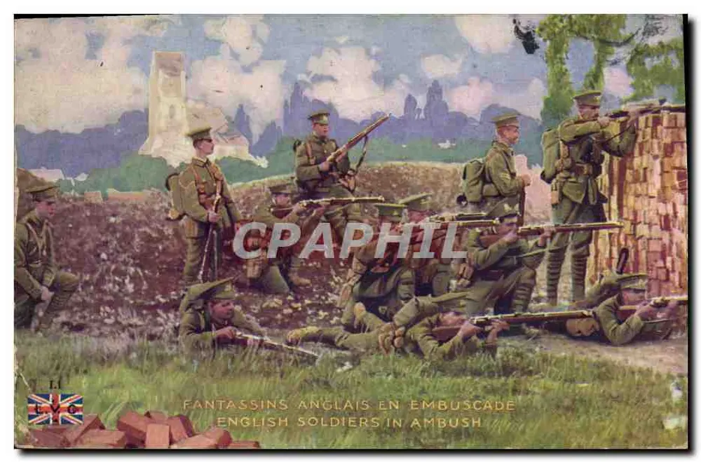 Englische Soldaten in der Schusslinie — I.1 — Verleger L.V.C. - Vorderseite