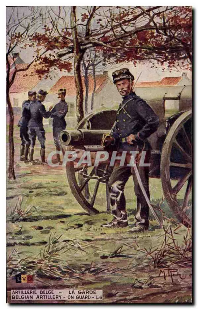 Belgische Artillerie - Auf Wache - L.G. — Verlag L.V.C. - Vorderseite