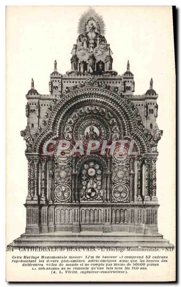 Kathedrale von Beauvais — Die monumentale Uhr — ND - Vorderseite
