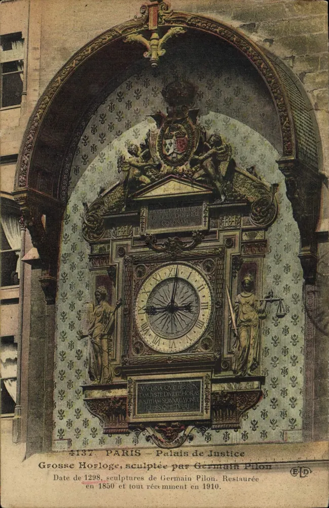 Paris — Palais de Justice — Grosse Horloge von Germinal Pilon - Vorderseite