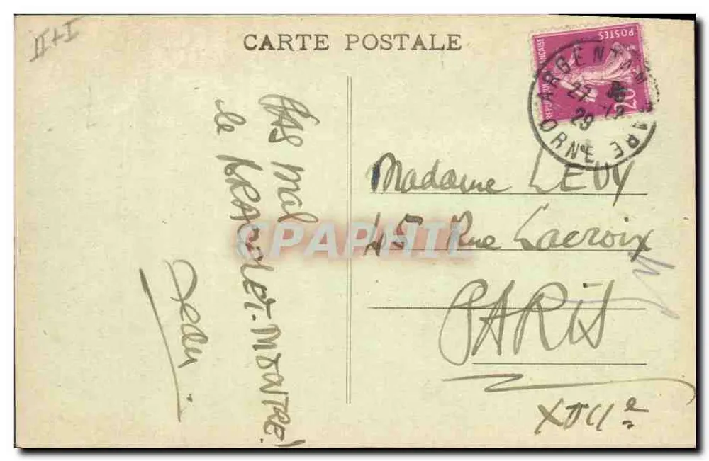Argentan - Il Quadrante Lérot — Chalumeau-Michelli, n°223 - Verso
