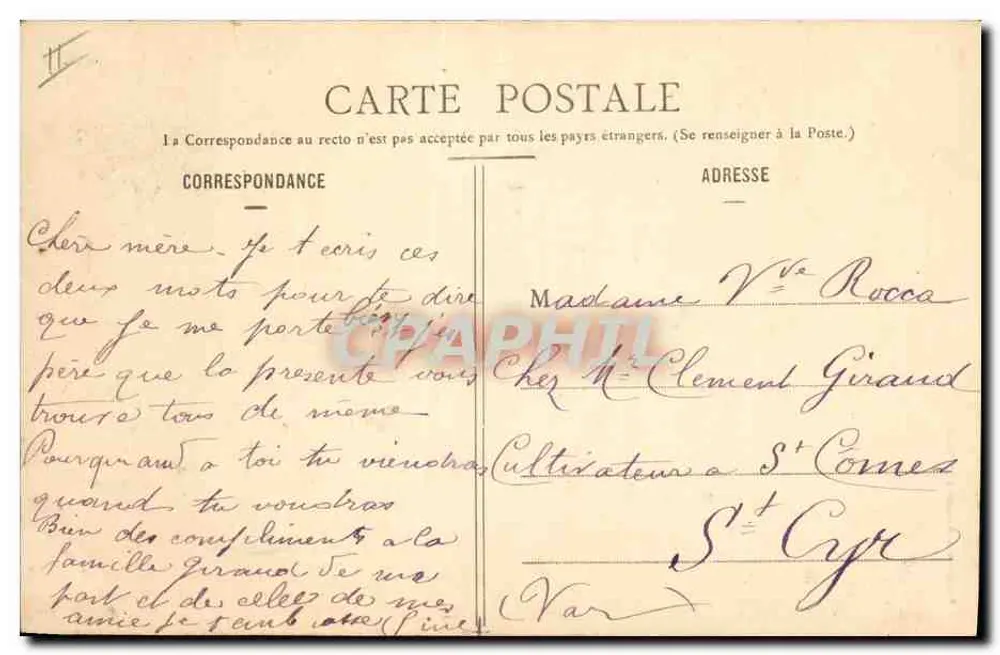 La Crémaille — Sujeto humorístico com casal — Fototipo A. BERNET & Cie, Nancy - Verso