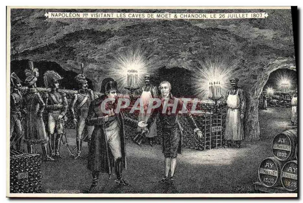 Napoleon I. besucht die Keller von Moët & Chandon, 26. Juli 1807 — Ausgabe von Moët & Chandon - Vorderseite