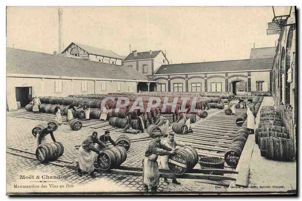 Moët & Chandon — Weintransport in Fässern — Paul, Émile Chaque, Belfort, Agorany (Depot) - Vorderseite