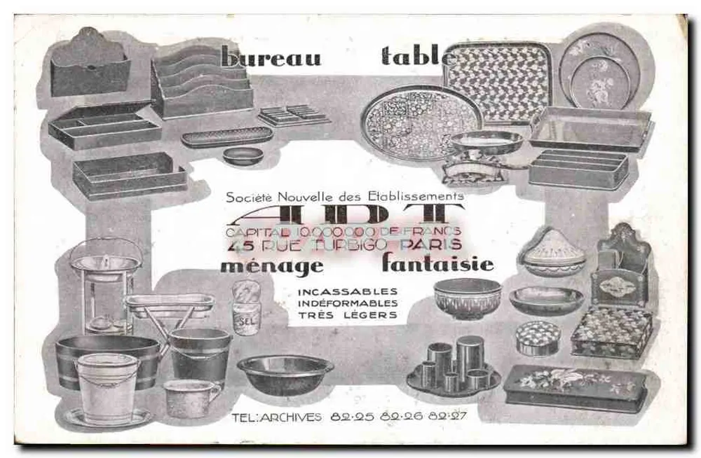 Spielzeug und Haushaltsartikel — illustrierte Sammlung — A. Fournier, Vertreter in Marseille - Rückseite