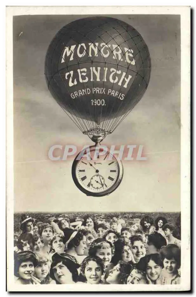 Heißluftballon Montre Zenith — Grand Prix Paris 1900 — Französische & Schweizer Uhrenfabrik - Vorderseite