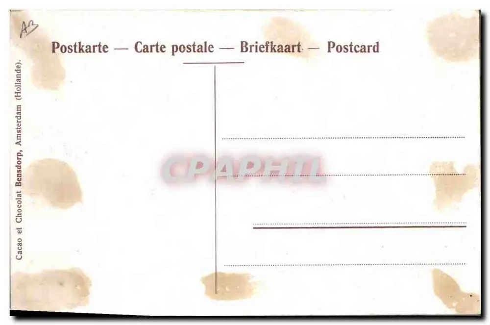 Zwei junge Mädchen in Amsterdam-Kleidung — Cacao et Chocolat Bensdorp — Amsterdam, Niederlande - Rückseite