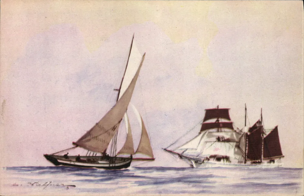 Matrose und Drei-Mast-Schoner — Sammlung der Seefahrt- und Kolonialgesellschaft — AEC Paris Druckerei - Vorderseite