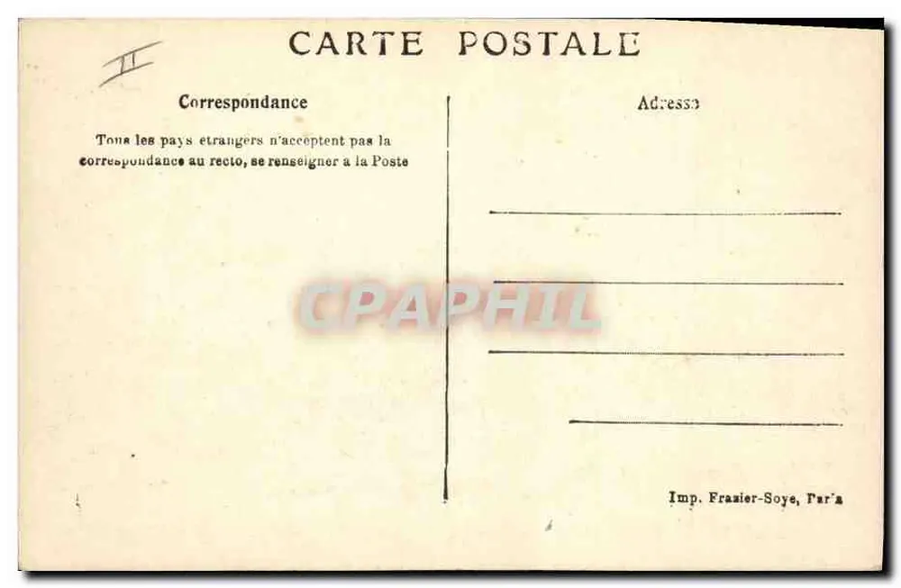 A Marinha Francesa — 6. Paquebote postal — Ligue Marítima Francesa - Verso