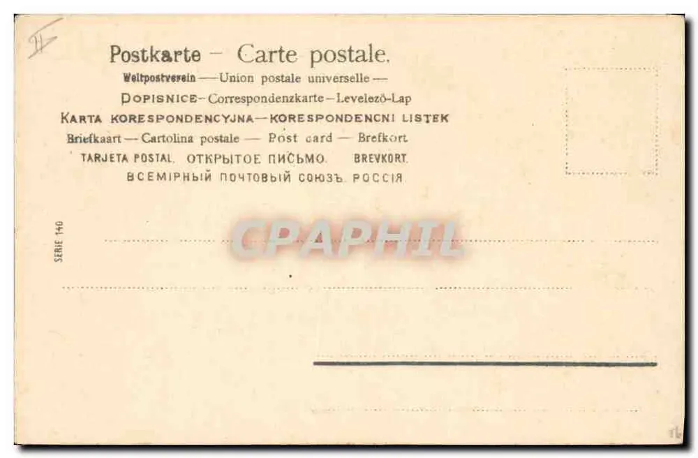 Bukiet myśliwca — kolorowa ilustracja — seria 140 - Rewers