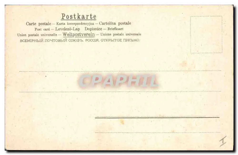 Daffodils — antieke ansichtkaart — A. Brunache, Postbus - Achterkant
