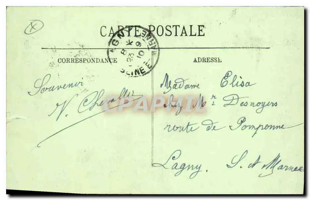 Dieppe — Efeito de Ondas — LL. — n°273 - Verso