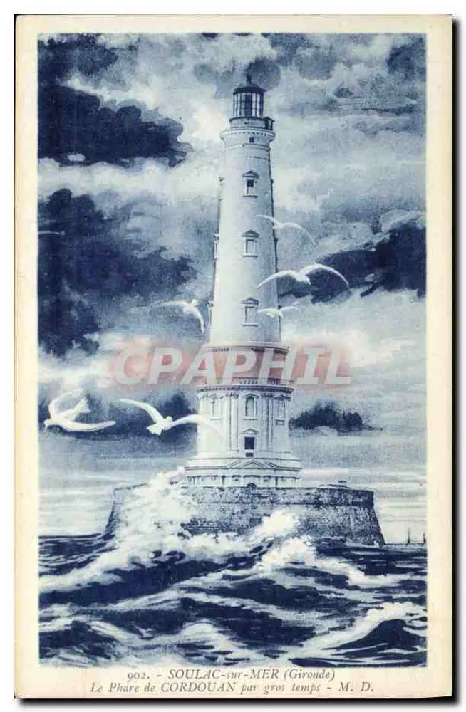 Der Leuchtturm von Cordouan bei Sturm — M. D. — Nr. 902 - Vorderseite