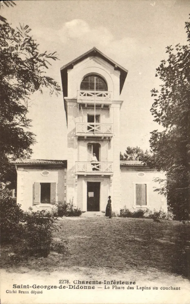 Saint-Georges-de-Didonne — Der Leuchtturm der Kaninchen am Sonnenuntergang — Cliché Braun abgelegt, Nr. 2278 - Vorderseite