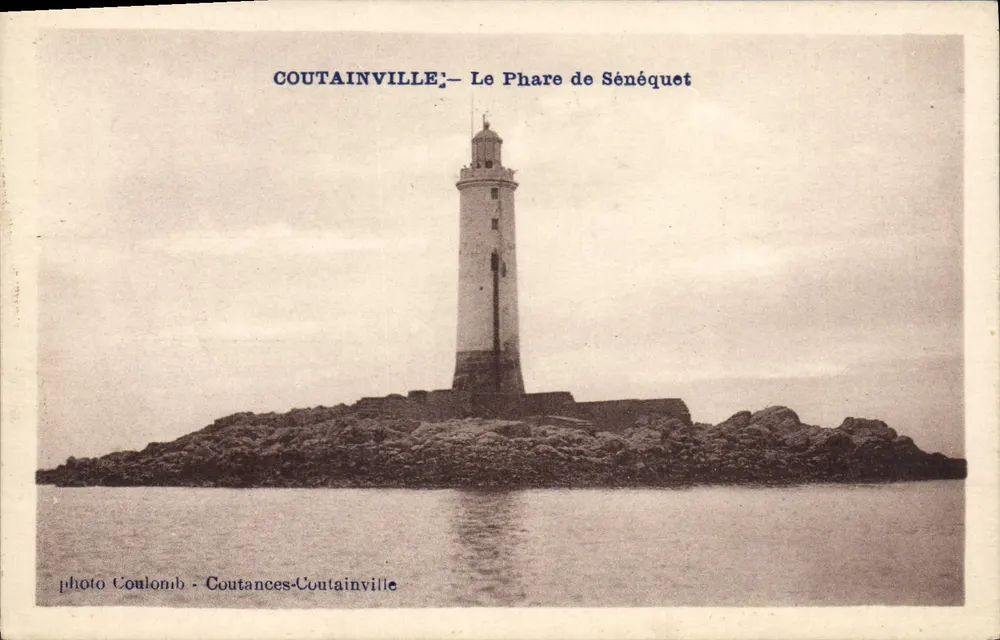 Coutainville — El faro de Sénéquet — foto Coulomb - Coutances-Coutainville - Anverso