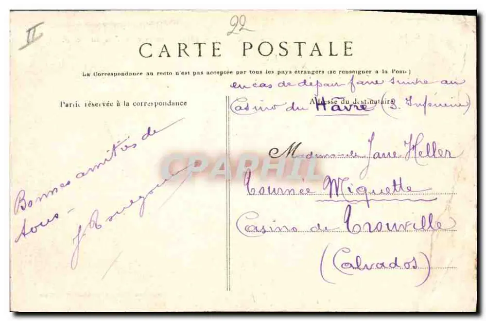 Erquy — El Môle un Día de Tormenta — G. F. / Editor de Émeraude, n° 2568 - Reverso