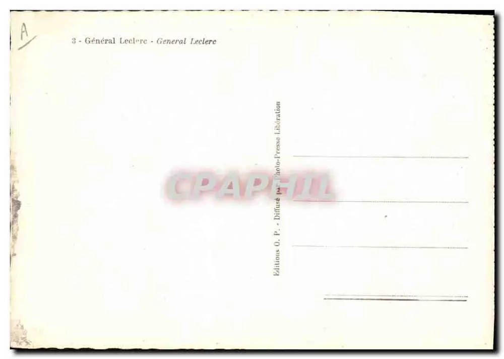 Geral Leclerc — Editora: Edições O.P. — N° 3 - Verso