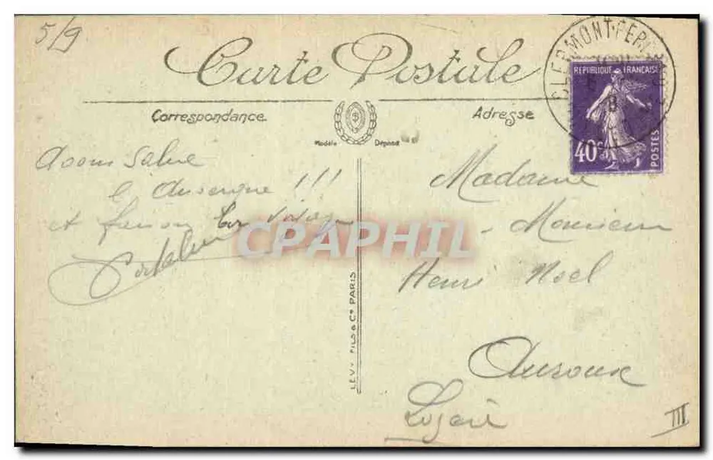Clermont-Ferrand — Der Jacquemard der Kathedrale — Selreta - LL. n°101 - Rückseite
