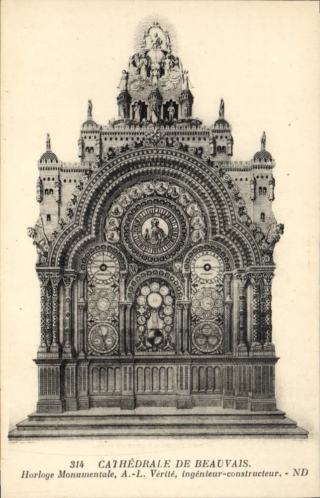 Monumentale Uhr der Kathedrale von Beauvais — A.-L. Vérité, Ingenieur-Bauherr — Nr. 314 - Vorderseite