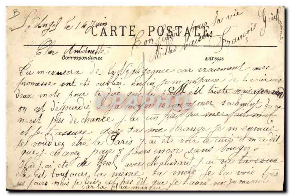 Dança folclórica em Corrèze — F. Grabie — Coleção Eyboulet Frères - Verso