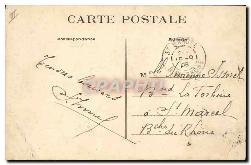 Femme en robe de style militaire — portrait avec voile — éditeur Barbichet, n°5 - Verso