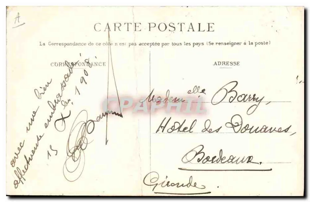 Le Limousin — Coiffe du Pays « Barbichet » — Nouvelles Galeries, Limoges - Verso
