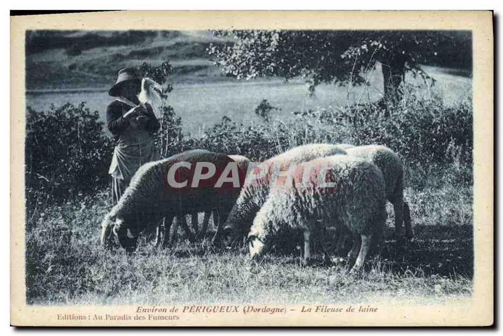 Um PÉRIGUEUX (Dordogne) — Die Wolle-Spinnerin — Verlag: Au Paradis des Fumeurs - Vorderseite