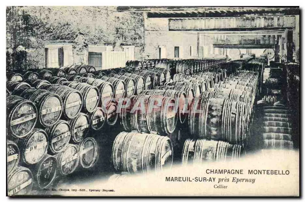 Champagner Montebello — Keller in Mareuil-sur-Ay nahe Epernay — Imp. Chogue, Epernay (Beyssat) - Vorderseite