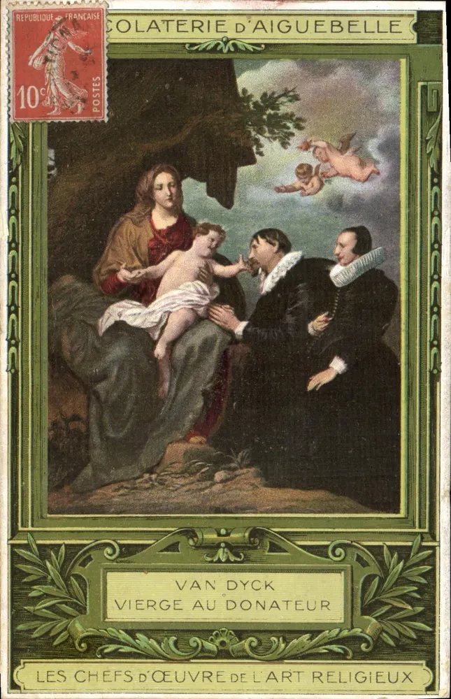 Maria an den Stifter — Van Dyck — Meisterwerke der religiösen Kunst — Verleger Aiguebelle - Vorderseite