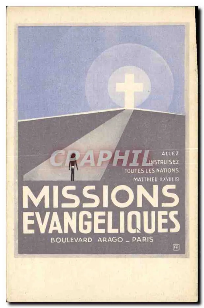 Evangelische Missionen — Paris — Evangelische Missionsgesellschaft, 102, Boulevard Arago - Vorderseite