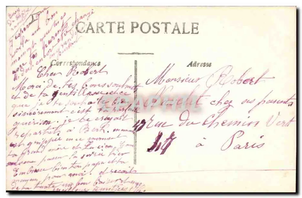 Flores — Colecção para você — da França, n° 481 - Verso