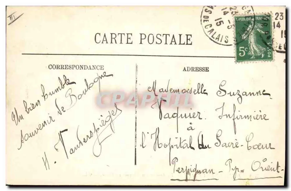 Boulogne-sur-Mer — Ansicht der Rückkehr der Fischerboote — LL. n°348 - Rückseite