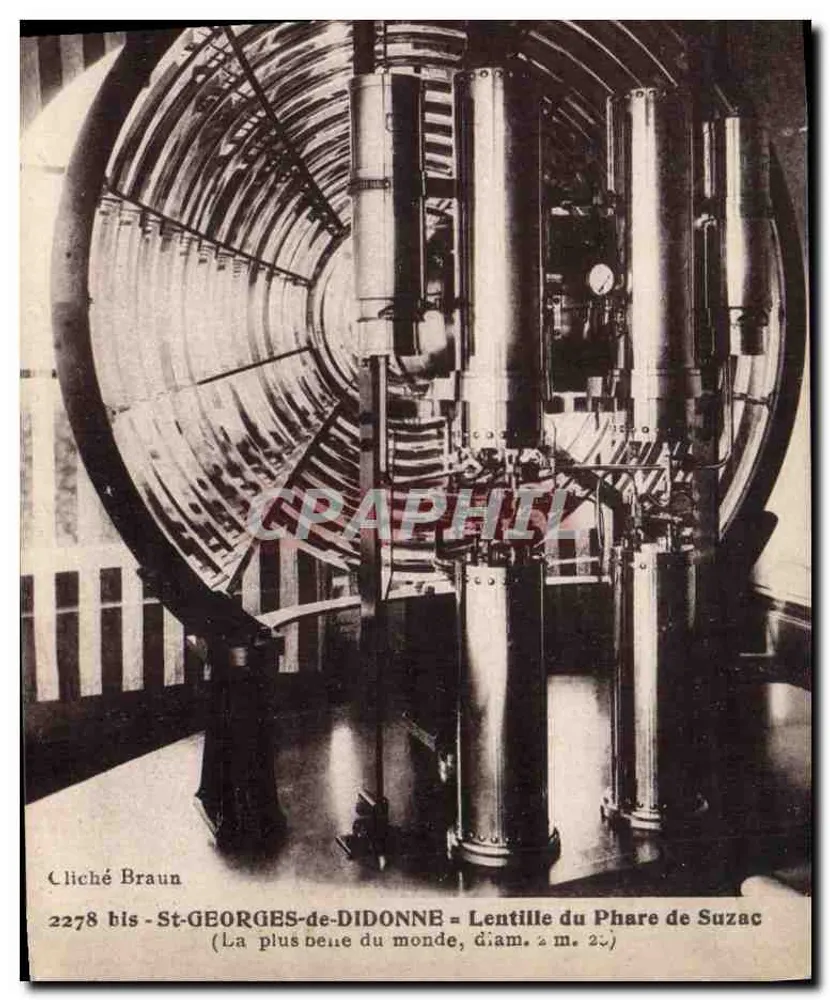 Linsen des Leuchtturms von Suzac — St-Georges-de-Diddonne — Cliché Braun n°2278 bis - Vorderseite