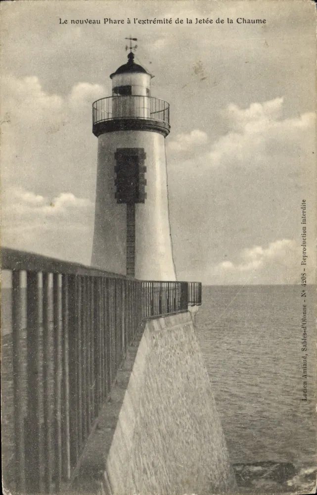 Der neue Leuchtturm am Ende der Chaume-Mole — Lodin Arnaud, Sables-d'Olonne, N° 4203 - Vorderseite