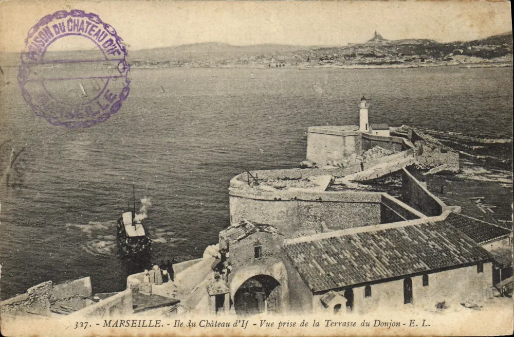 Insel des Schlosses If — Blick von der Donjon-Terrasse — E. L. - Vorderseite