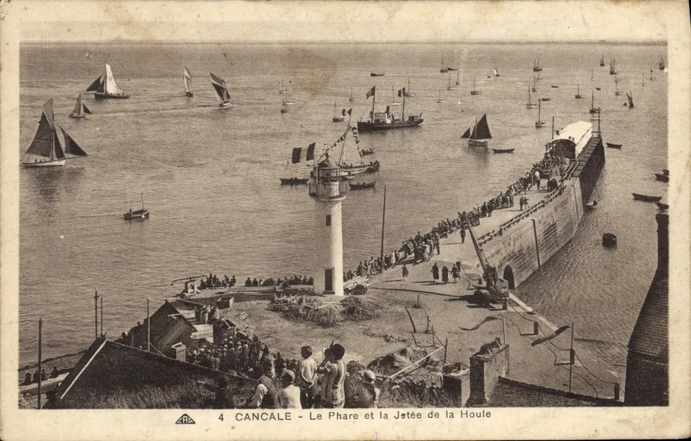 Cancale - Der Leuchtturm und die Houle-Damm — Antike Ansichtskarte n°4, Verlag ARA - Vorderseite