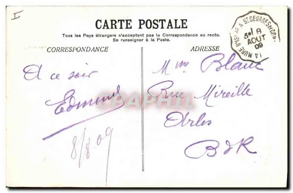 Dauphiné - Straße von Mens nach La Mure - Die Brücke von Ponsonnas - E.R. - Rückseite