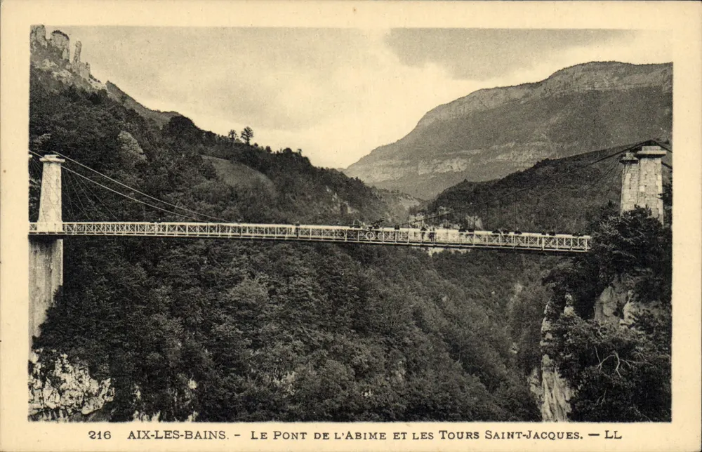 Aix-les-Bains — Der Abgrundbrücke und die Türme Saint-Jacques — LL - Vorderseite
