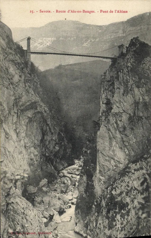 Brücke des Abgrunds — Route d'Aix-en-Bauges — Savoie - Vorderseite