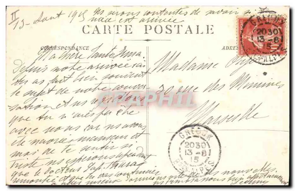 Mirabeau - Most nad Durną — wydawca F. Po, nr 2546 - Rewers