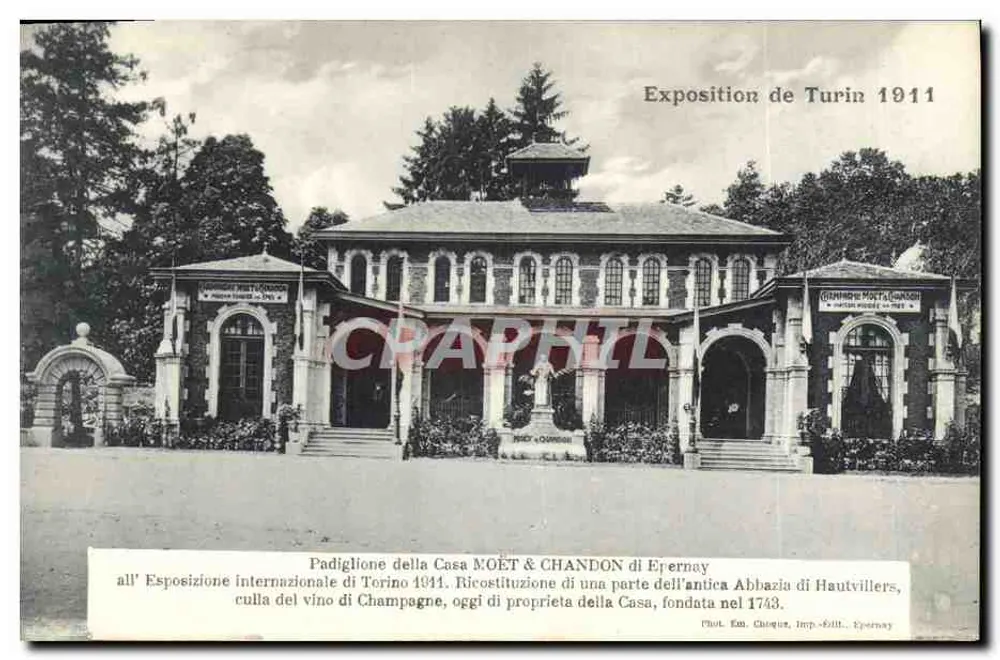 Padiglione della Casa MOËT & CHANDON di Epernay — Ausstellung Turin 1911 — Imp. Epernay - Vorderseite