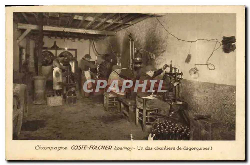 Champagne COSTE-FOLCHER Épernay — Ein Riddling-Atelier - Vorderseite