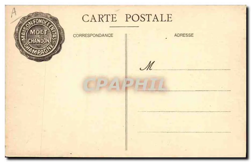Vorbereitung der Futaille für die Ernte — Moët et Chandon — Foto. Em. Choque, Druck. Edil. Epernay - Rückseite